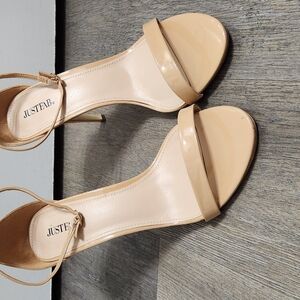 JustFab Women's Nude Heeled Sandals